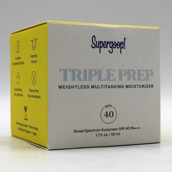 Supergoop! Other - Supergoop! TRIPLE PREP WEIGHTLESS MULTITASKING MOISTURIZER SPF 40 1.7 FL OZ NIB